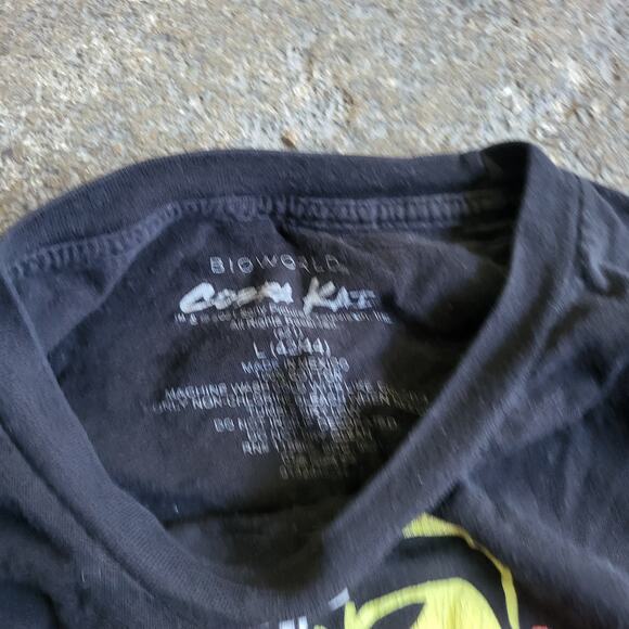 Cobra Kai Cropped T Shirt Size L Black Snake Summer Y2K Beach Gym Workout - Picture 7 of 9